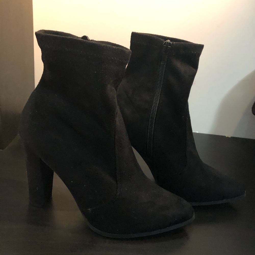 Black Ankle Boots Booties heel